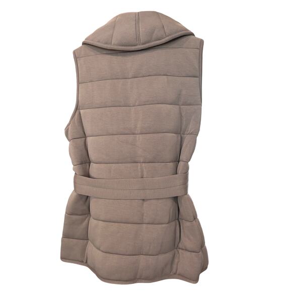 SPANX AirEssentials Puffsentials Vest Smoke Shawl Collar Pockets Size Large NWT - Picture 8 of 10